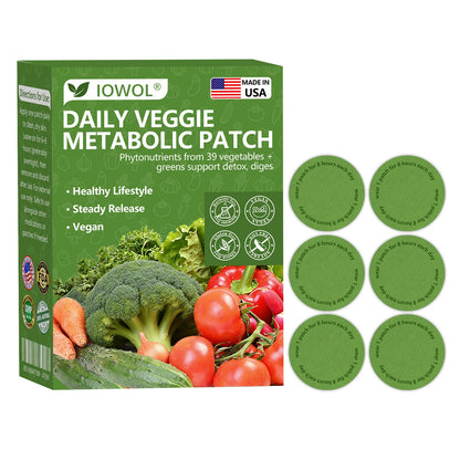 🥦 Offizieller Shop | IOWOL® Daily Vegetable Metabolic Patch – 39 Gemüse- und Pflanzenextrakte zur Unterstützung von Verdauung, Stoffwechsel und Energie