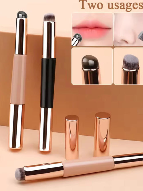 2 in 1 Silicone Lipstick Brush, Smudge Brush, Soft Bristles, Concealer, Portable Beauty Makeup Tool