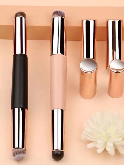 2 in 1 Silicone Lipstick Brush, Smudge Brush, Soft Bristles, Concealer, Portable Beauty Makeup Tool