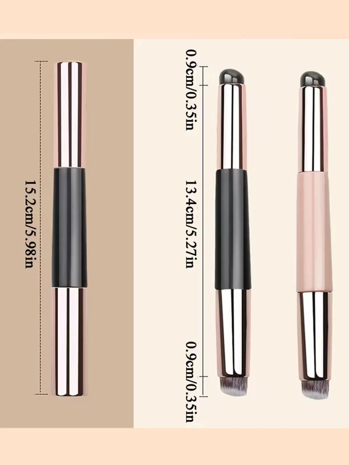 2 in 1 Silicone Lipstick Brush, Smudge Brush, Soft Bristles, Concealer, Portable Beauty Makeup Tool