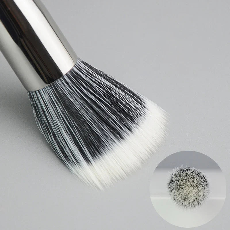 Dot brush Blush brush pure wool flat head small large optional makeup brush Soft hair wooden handle beauty tools