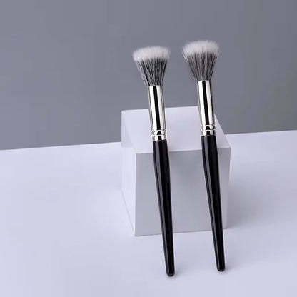 Dot brush Blush brush pure wool flat head small large optional makeup brush Soft hair wooden handle beauty tools