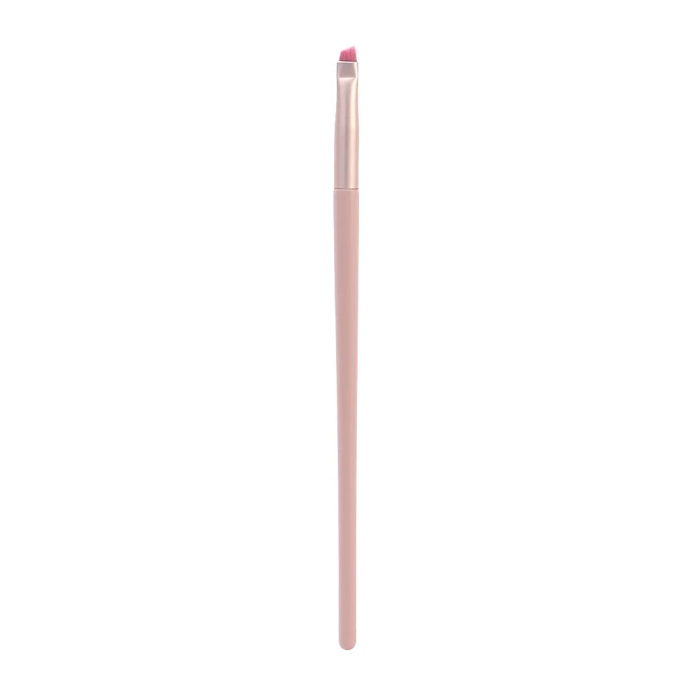 Pink Black Eye Makeup Brushes Flat Eyebrow Eyeliner Brush Professional Angled Wooden Eyeshadow Brushes Make Up Cosmetics Tools