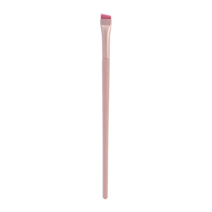 Pink Black Eye Makeup Brushes Flat Eyebrow Eyeliner Brush Professional Angled Wooden Eyeshadow Brushes Make Up Cosmetics Tools