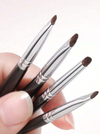4Pcs Small Eyeshadow Brushes for Fine-Tuning Eye Makeup, Tapered Small Brushes for Highlighting, Fine Detail Blending, and Concealing