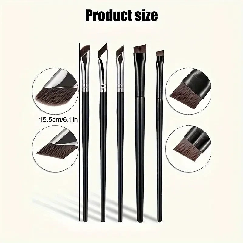 Eyeliner brush set, with tilted fine blade, suitable for precise application - suitable for all skin types.