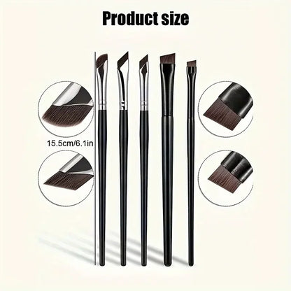 Eyeliner brush set, with tilted fine blade, suitable for precise application - suitable for all skin types.