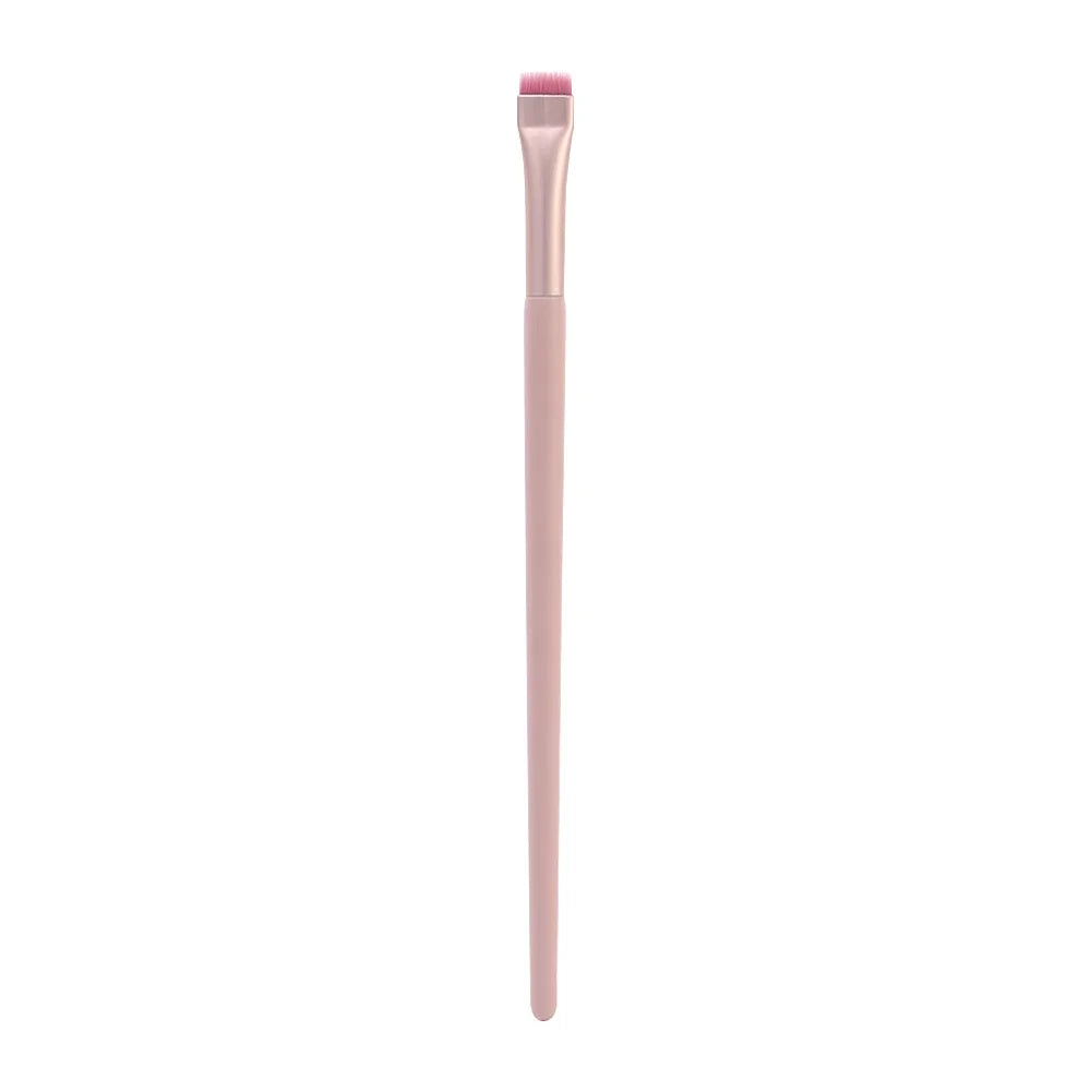 Pink Black Eye Makeup Brushes Flat Eyebrow Eyeliner Brush Professional Angled Wooden Eyeshadow Brushes Make Up Cosmetics Tools