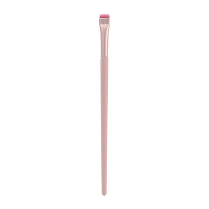 Pink Black Eye Makeup Brushes Flat Eyebrow Eyeliner Brush Professional Angled Wooden Eyeshadow Brushes Make Up Cosmetics Tools