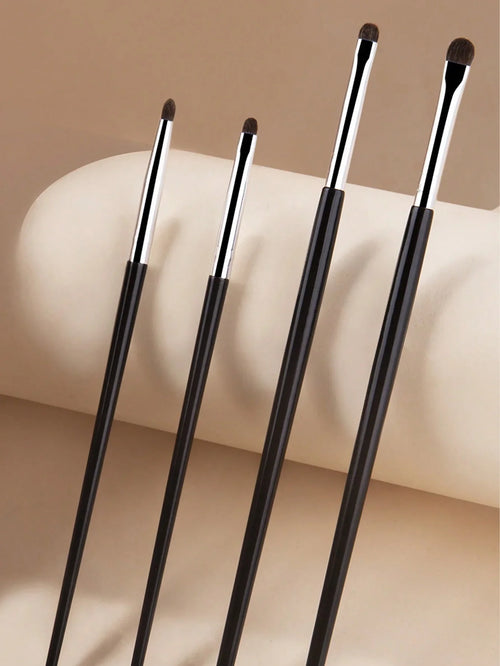 4Pcs Small Eyeshadow Brushes for Fine-Tuning Eye Makeup, Tapered Small Brushes for Highlighting, Fine Detail Blending, and Concealing