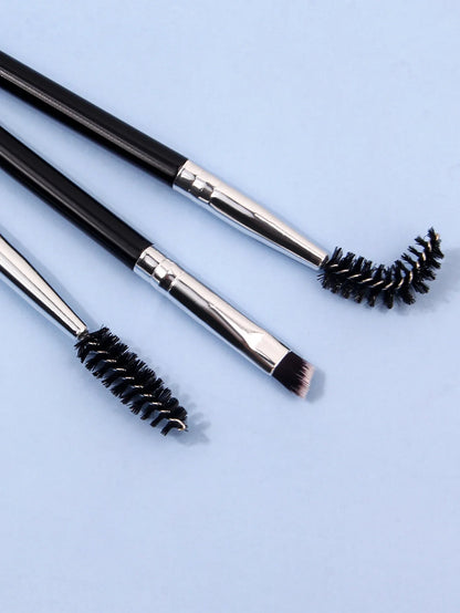 3PCS professional single double end angle eyebrow eyelash makeup brush high quality eyebrow pencil eyeliner brush