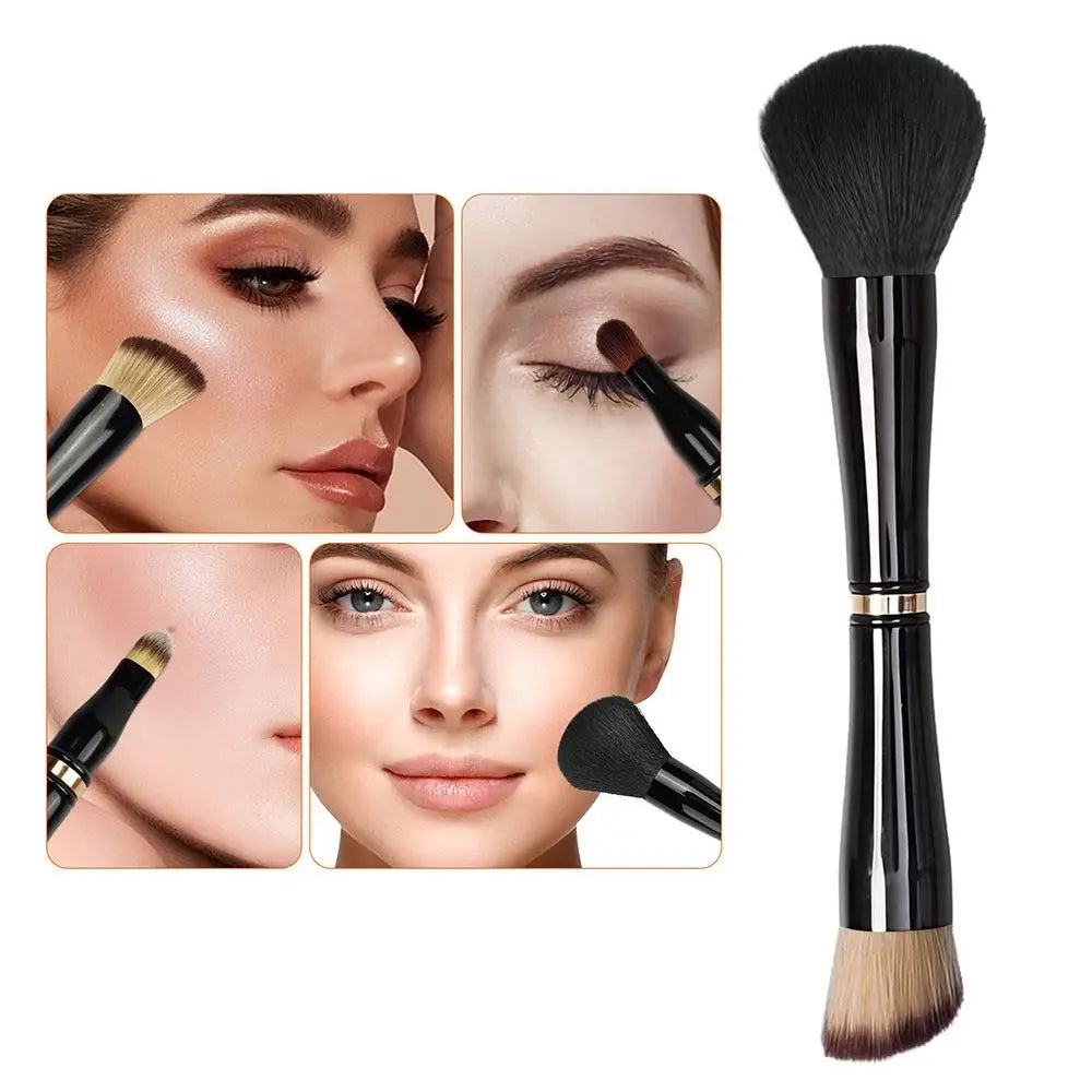 4 in 1 Portable Makeup Brush Set High Quality Travel Double Ended Makeup Brush for Liquid Cream Powder Concealer with Case