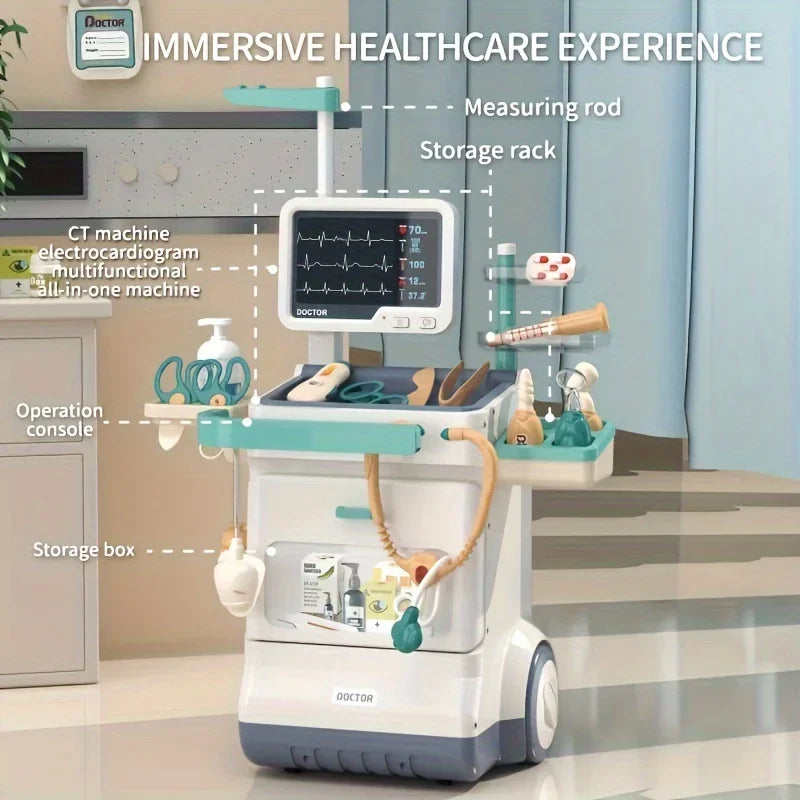 Doctor Kit for Kids Pretend Doctor Playset for Toddlers with Medical Station Stethoscope Role Play Medical Toy for Girls Boys