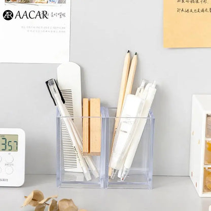 Make Up Organizer Plastic Makeup Brush Pot Storage Acrylic For Cosmetics Holder Desk Cosmetic Container
