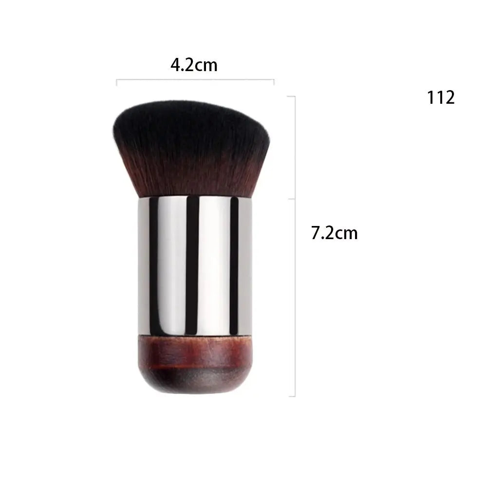 with Free Bag Buffing Foundation Brush Durable Aluminum Mouth Tube Round Head Makeup Brus Wood Handle Eyeliner Brush for Girls
