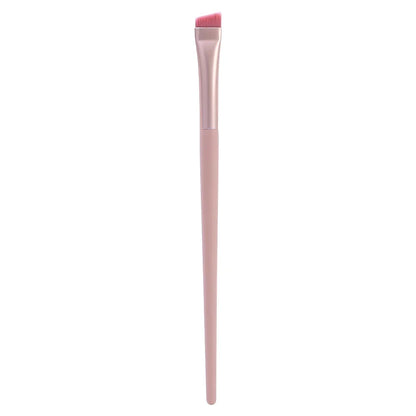 Pink Black Eye Makeup Brushes Flat Eyebrow Eyeliner Brush Professional Angled Wooden Eyeshadow Brushes Make Up Cosmetics Tools